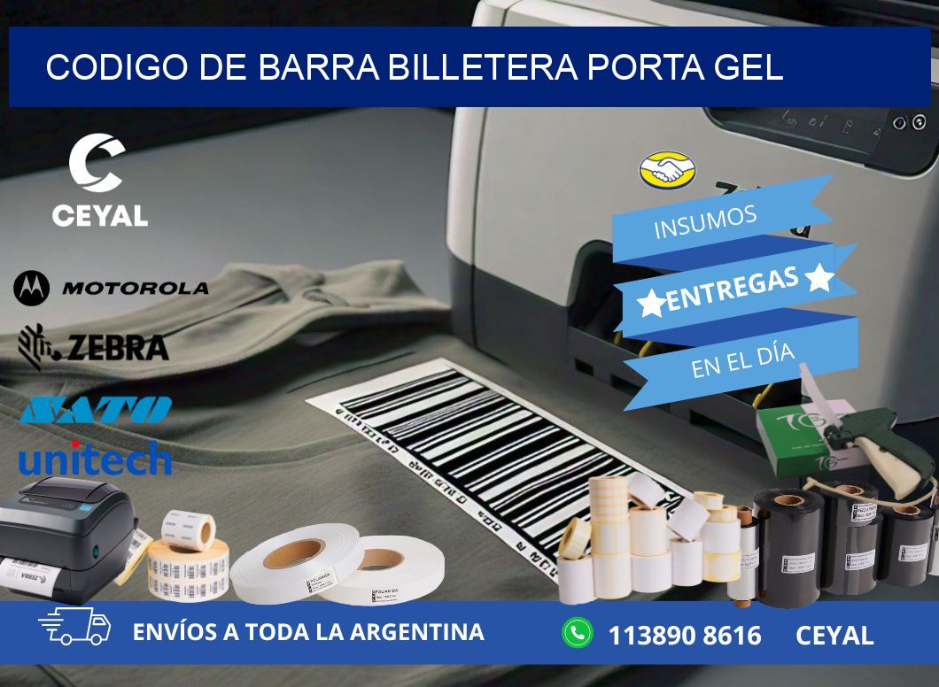 codigo de barra BILLETERA PORTA GEL