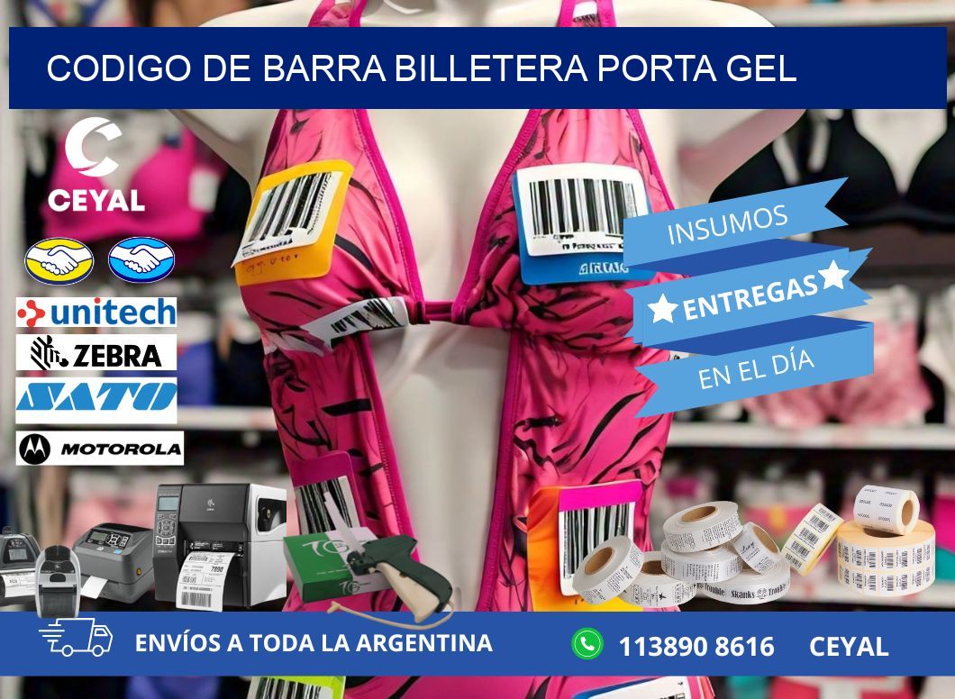 codigo de barra BILLETERA PORTA GEL