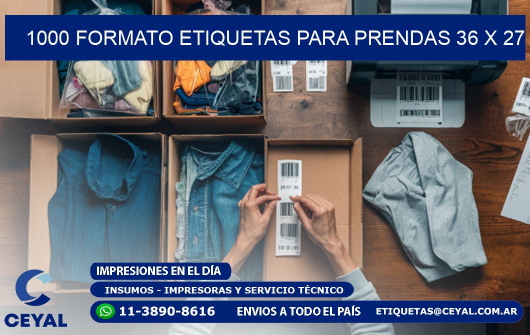 1000 FORMATO ETIQUETAS PARA PRENDAS 36 x 27