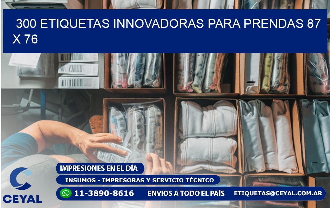 300 ETIQUETAS INNOVADORAS PARA PRENDAS 87 x 76