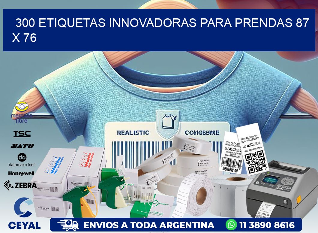 300 ETIQUETAS INNOVADORAS PARA PRENDAS 87 x 76