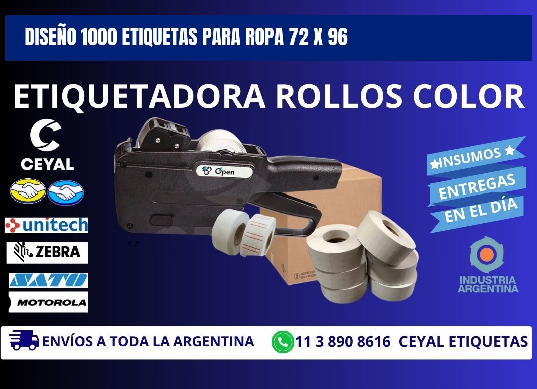 DISEÑO 1000 ETIQUETAS PARA ROPA 72 x 96