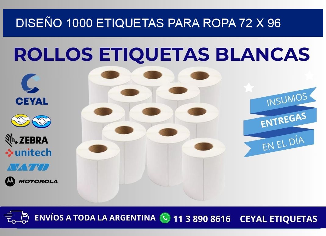 DISEÑO 1000 ETIQUETAS PARA ROPA 72 x 96