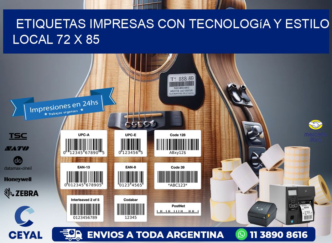 Etiquetas Impresas con Tecnología y Estilo Local 72 x 85