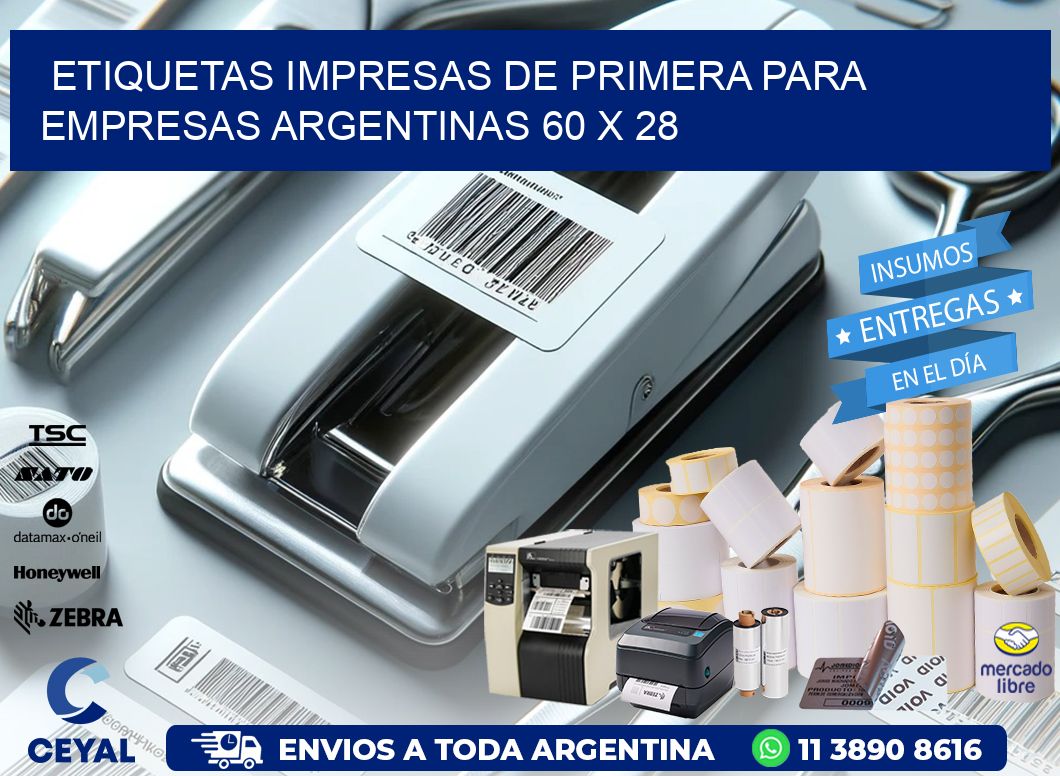 Etiquetas Impresas de Primera para Empresas Argentinas 60 x 28