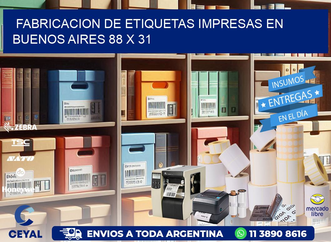 Fabricacion de Etiquetas Impresas en Buenos Aires 88 x 31