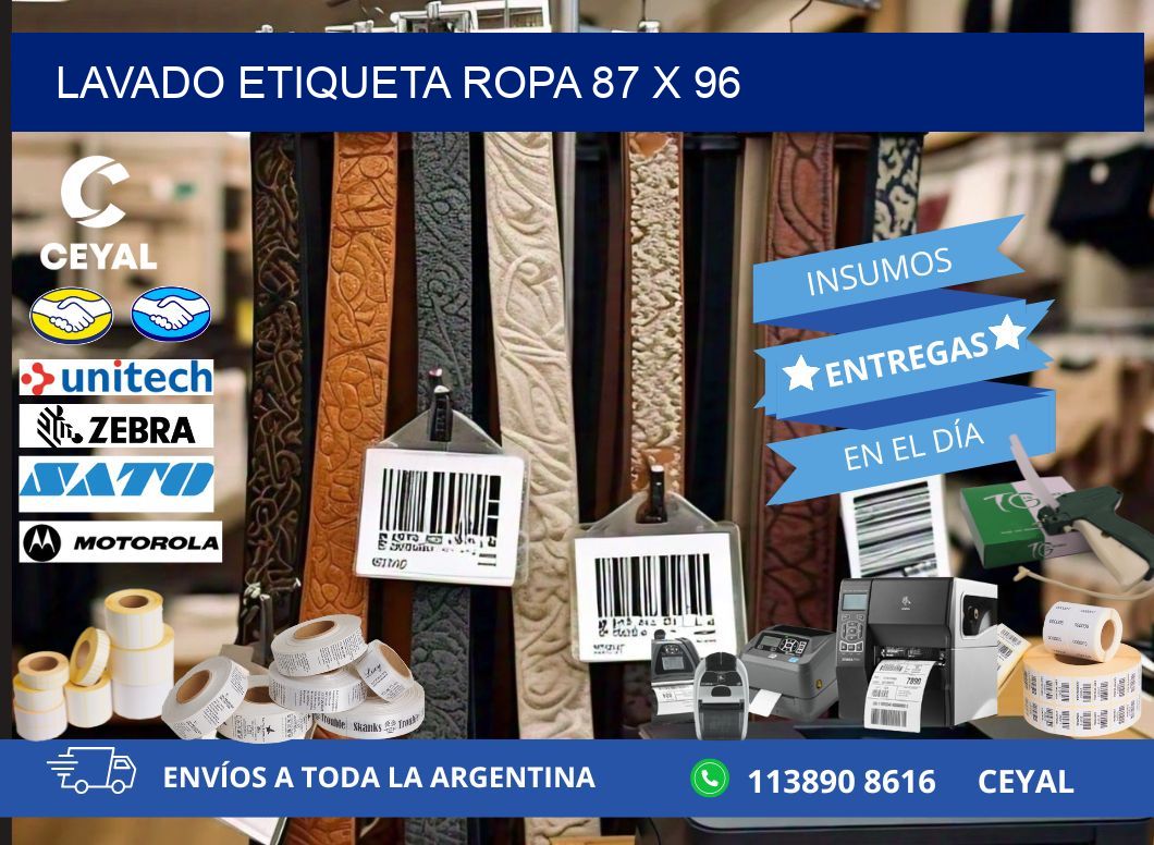 LAVADO ETIQUETA ROPA 87 x 96