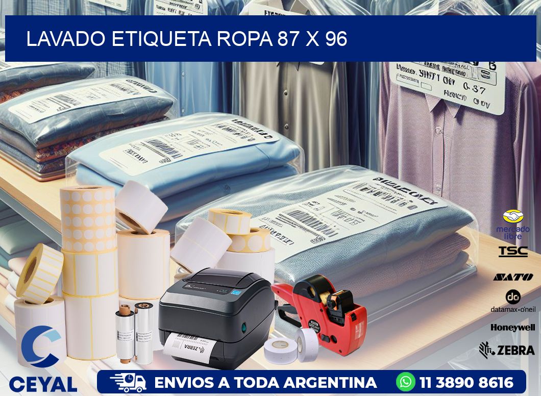 LAVADO ETIQUETA ROPA 87 x 96