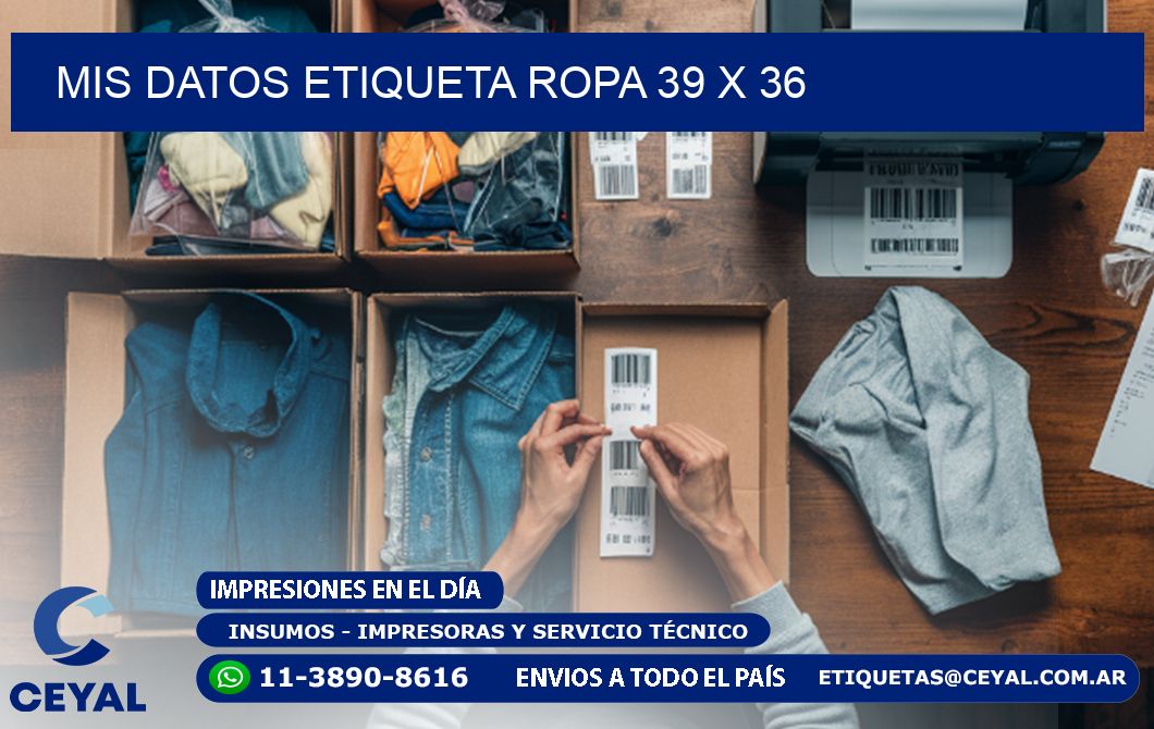 MIS DATOS ETIQUETA ROPA 39 x 36