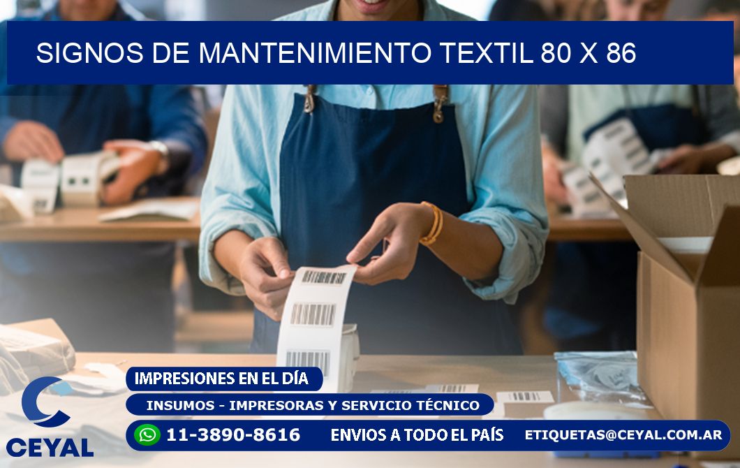 Signos de Mantenimiento Textil 80 x 86