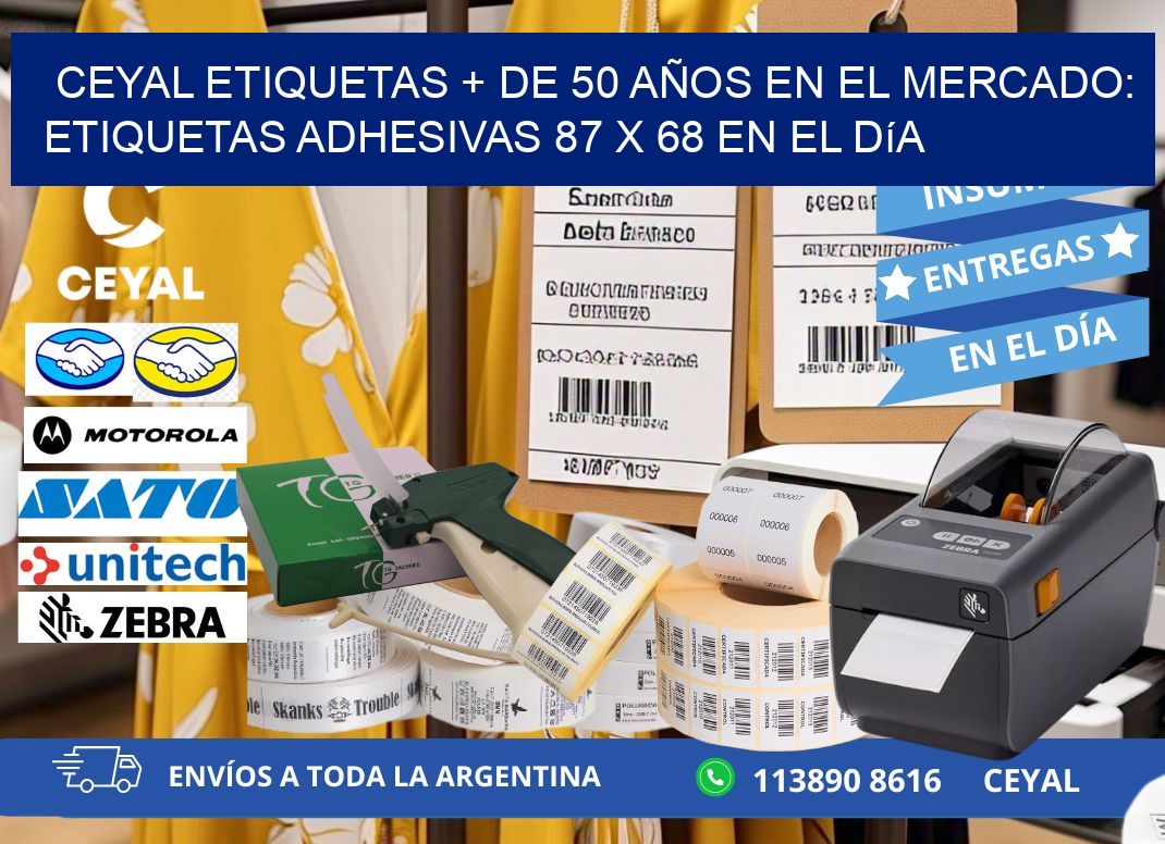 CEYAL ETIQUETAS + DE 50 AÑOS EN EL MERCADO: Etiquetas Adhesivas 87 x 68 en el Día