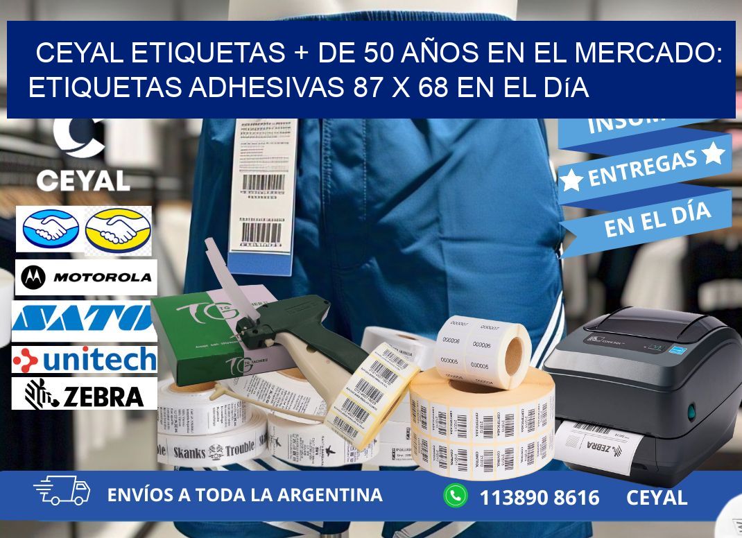 CEYAL ETIQUETAS + DE 50 AÑOS EN EL MERCADO: Etiquetas Adhesivas 87 x 68 en el Día