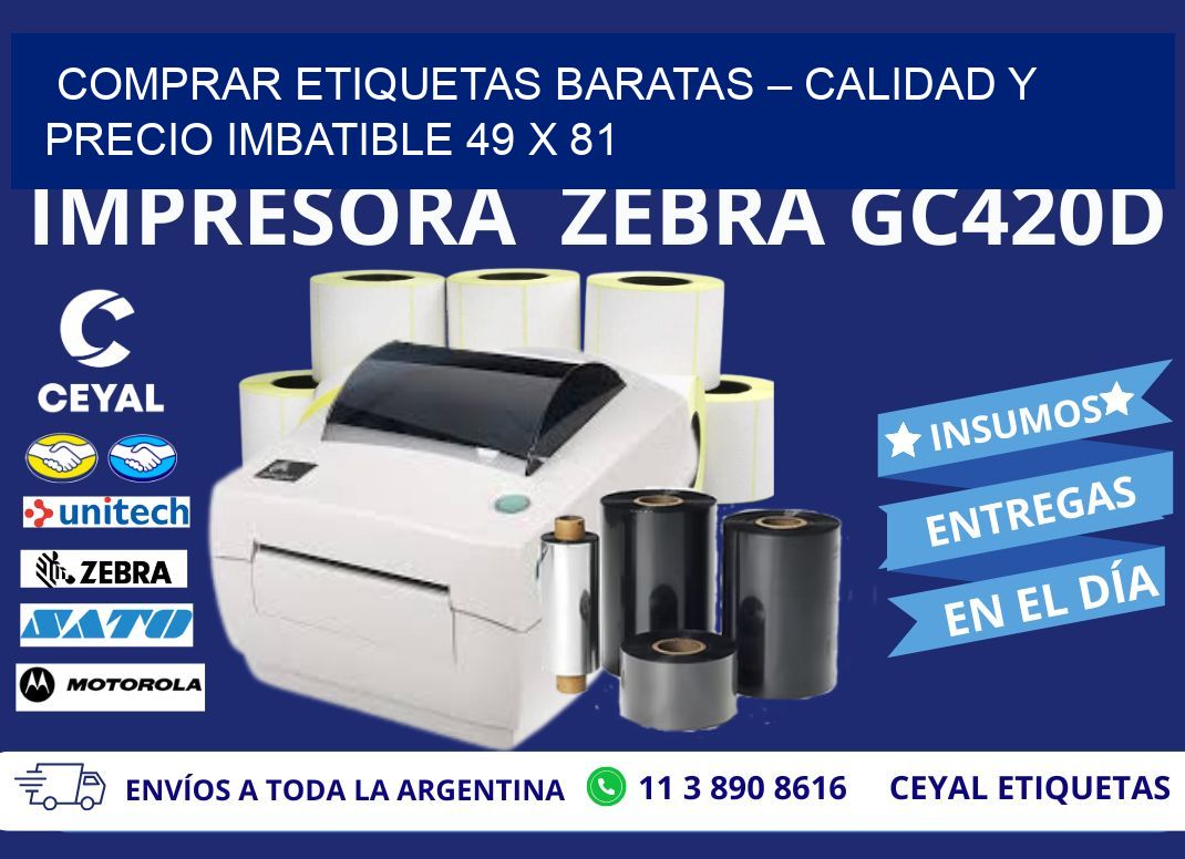 COMPRAR ETIQUETAS BARATAS – CALIDAD Y PRECIO IMBATIBLE 49 x 81