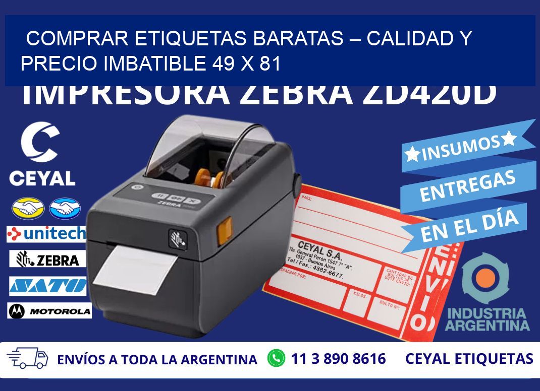 COMPRAR ETIQUETAS BARATAS – CALIDAD Y PRECIO IMBATIBLE 49 x 81