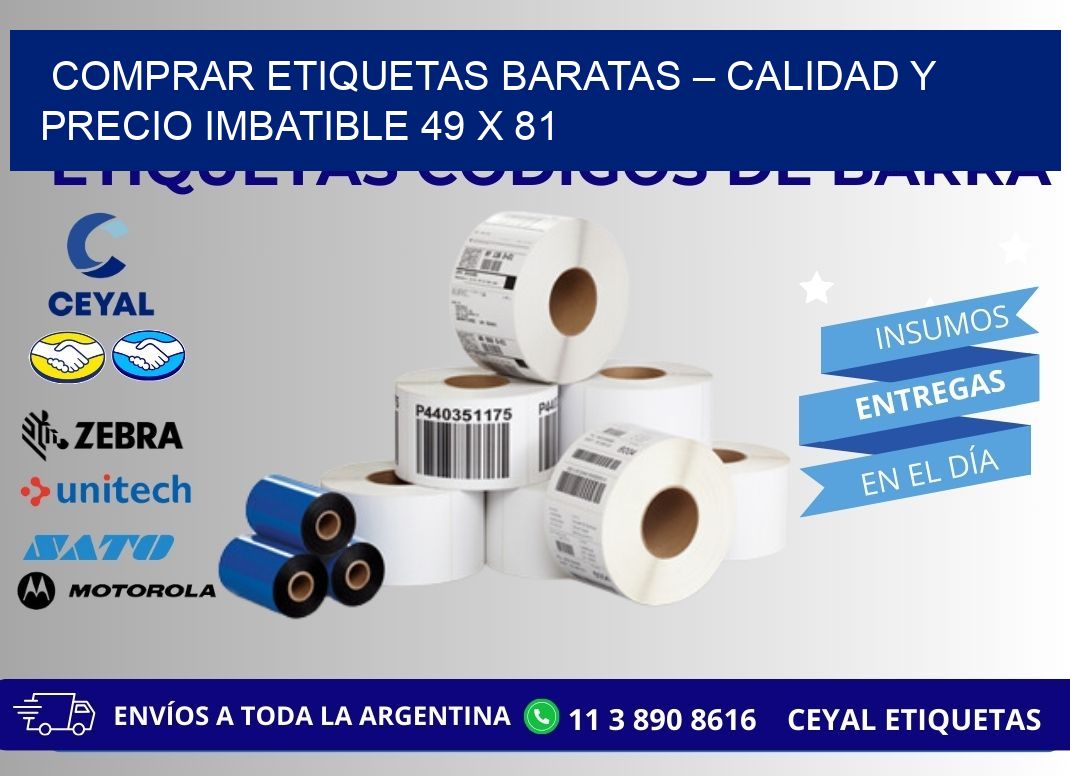 COMPRAR ETIQUETAS BARATAS – CALIDAD Y PRECIO IMBATIBLE 49 x 81