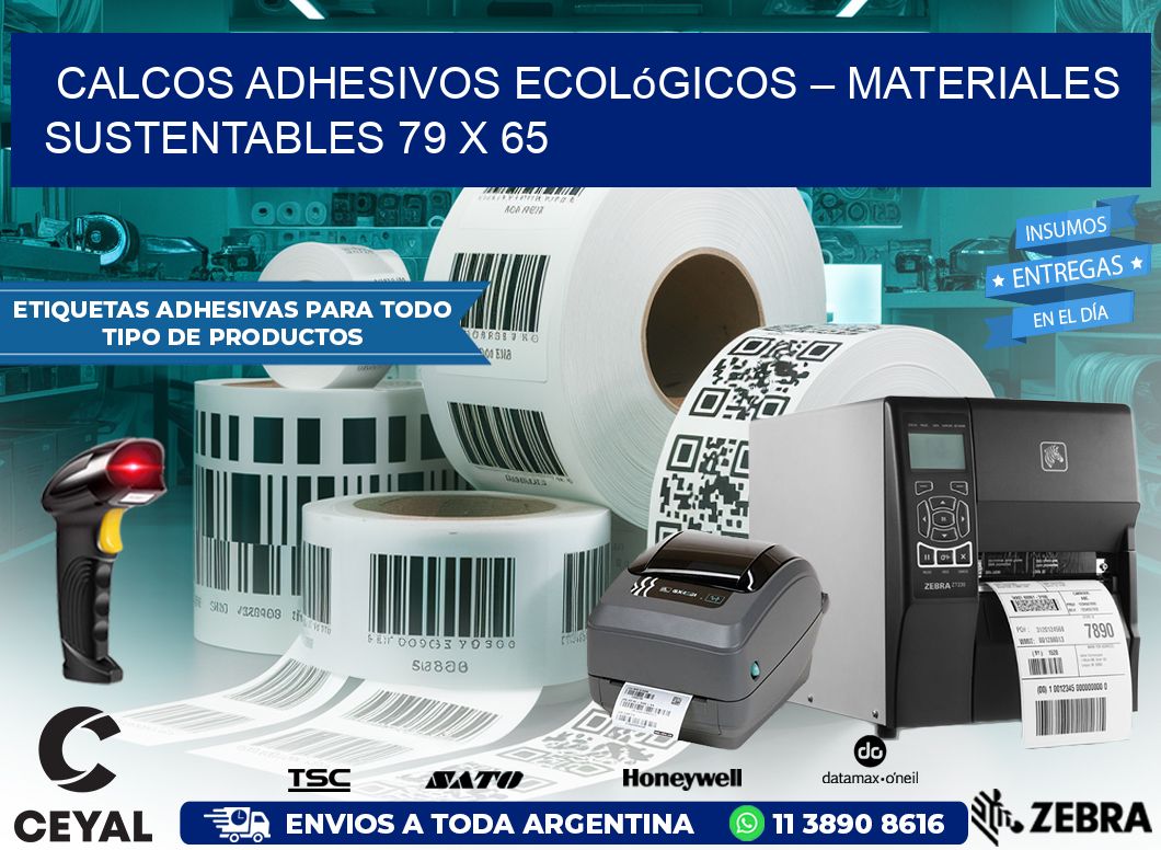 Calcos Adhesivos Ecológicos – Materiales Sustentables 79 x 65