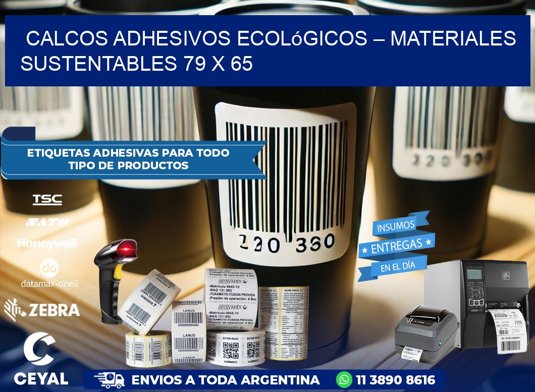 Calcos Adhesivos Ecológicos – Materiales Sustentables 79 x 65