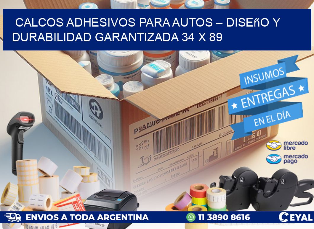 Calcos Adhesivos para Autos – Diseño y Durabilidad Garantizada 34 x 89