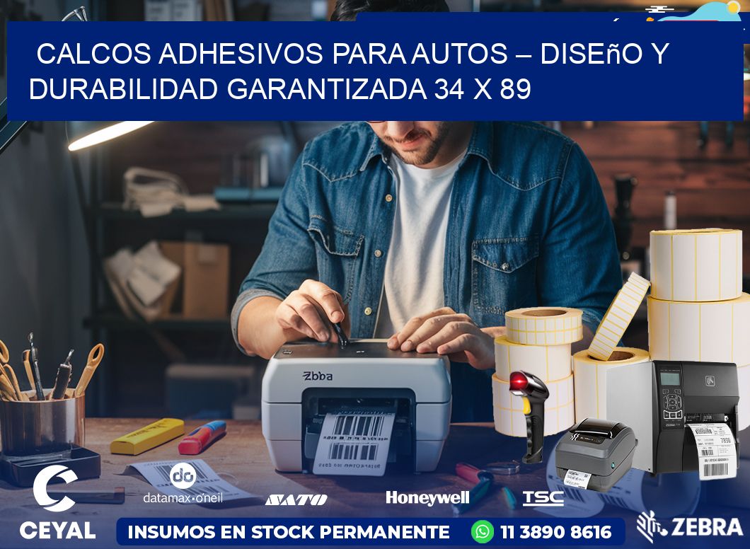 Calcos Adhesivos para Autos – Diseño y Durabilidad Garantizada 34 x 89