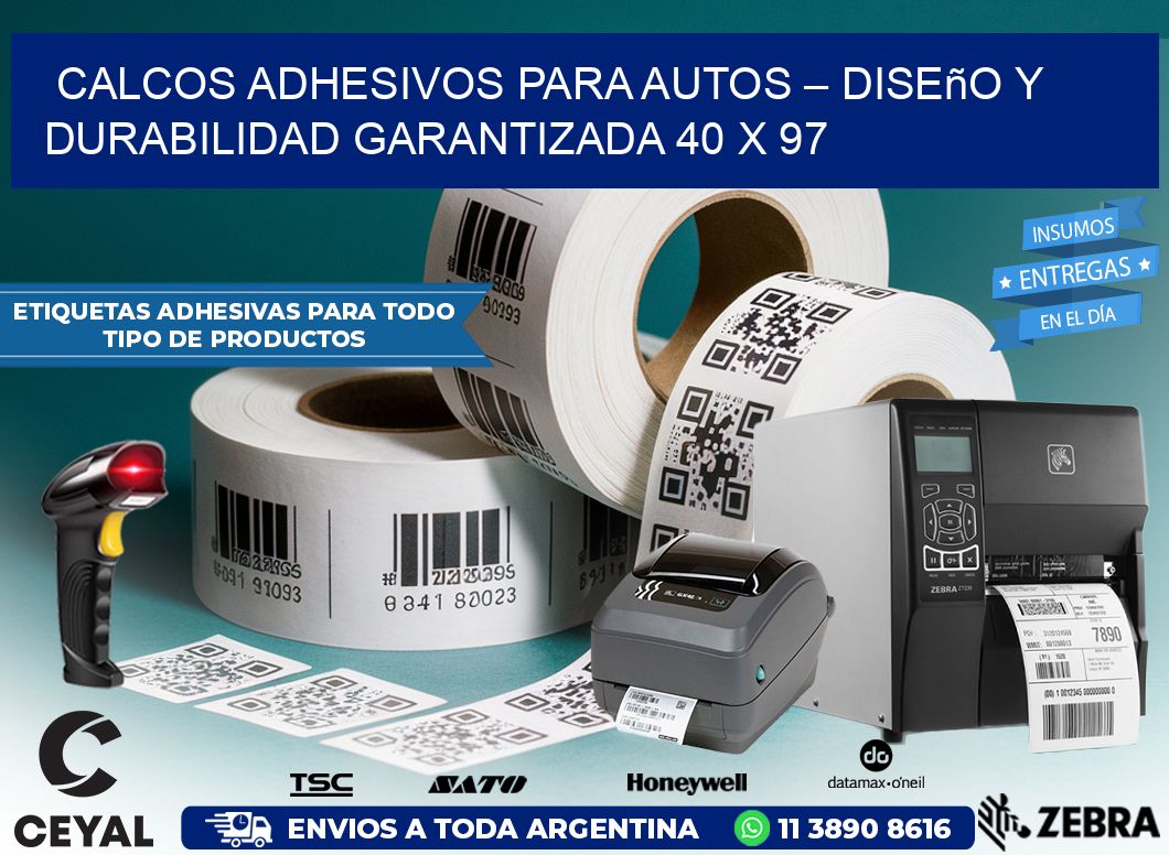 Calcos Adhesivos para Autos – Diseño y Durabilidad Garantizada 40 x 97