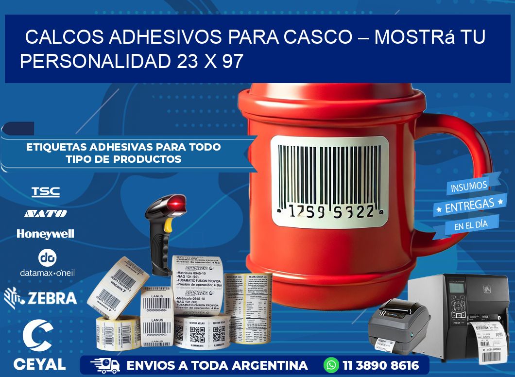 Calcos Adhesivos para Casco – Mostrá Tu Personalidad 23 x 97