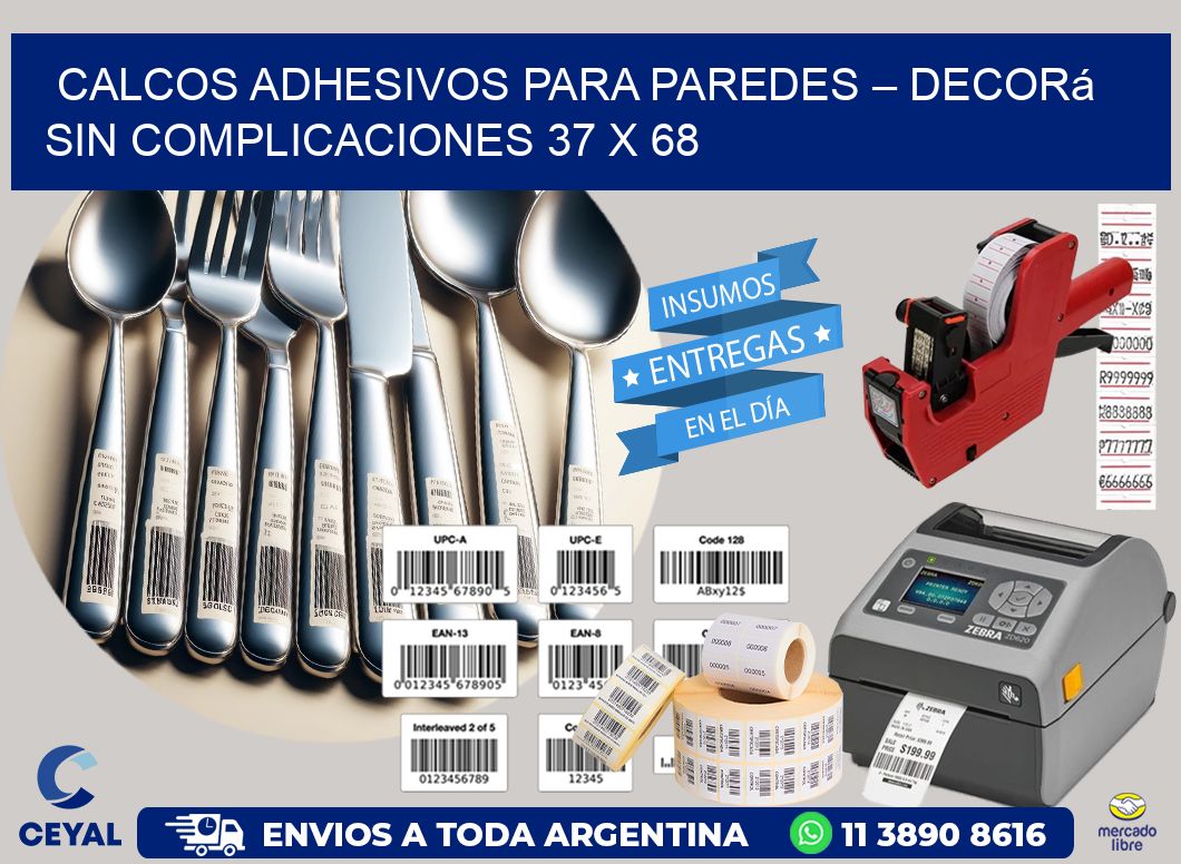 Calcos Adhesivos para Paredes – Decorá sin Complicaciones 37 x 68