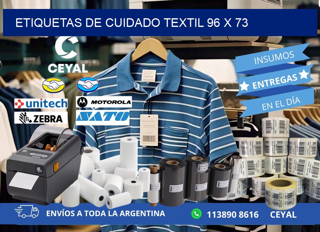 ETIQUETAS DE CUIDADO TEXTIL 96 x 73