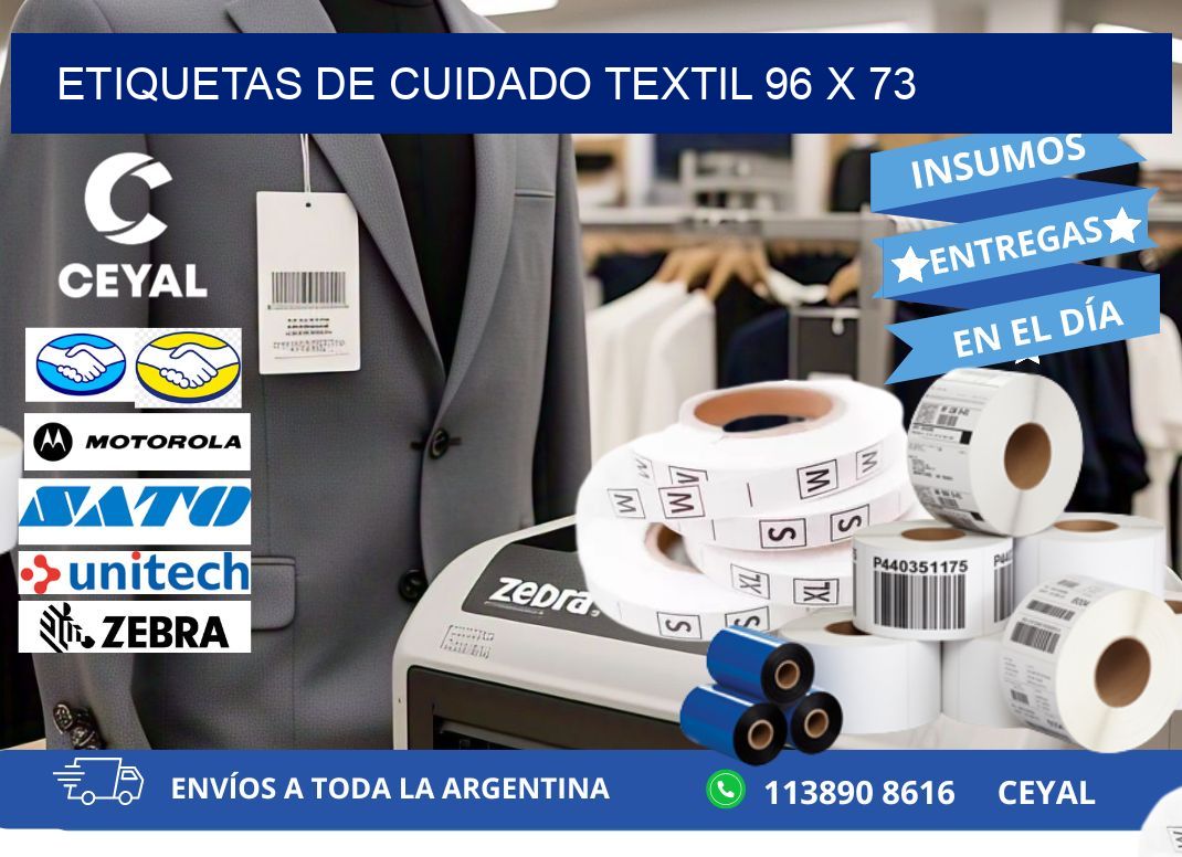 ETIQUETAS DE CUIDADO TEXTIL 96 x 73