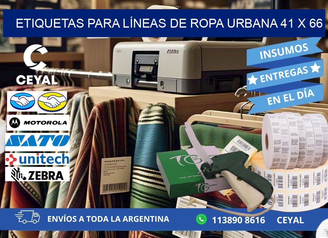 ETIQUETAS PARA LÍNEAS DE ROPA URBANA 41 x 66