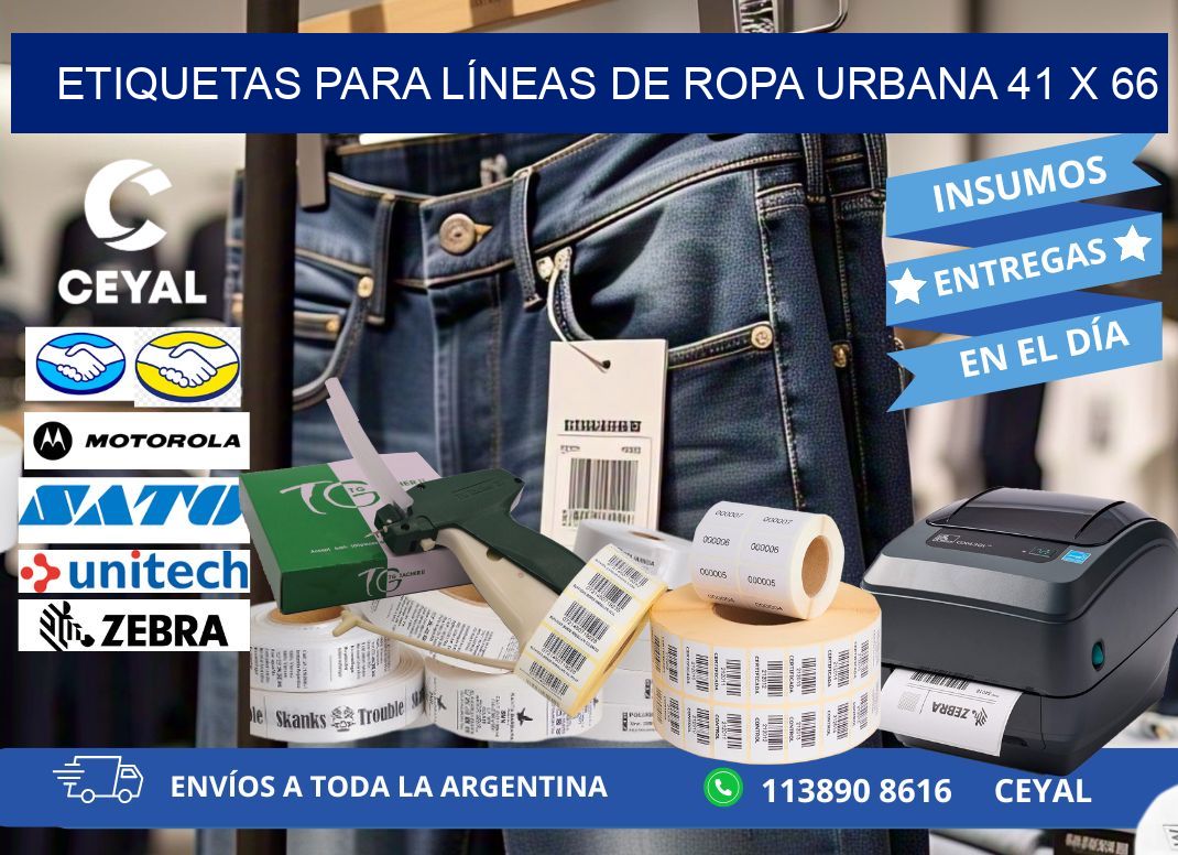 ETIQUETAS PARA LÍNEAS DE ROPA URBANA 41 x 66