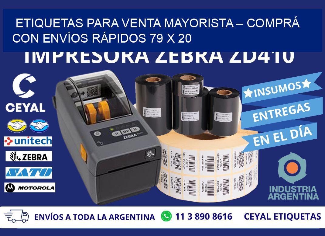 ETIQUETAS PARA VENTA MAYORISTA – COMPRÁ CON ENVÍOS RÁPIDOS 79 x 20