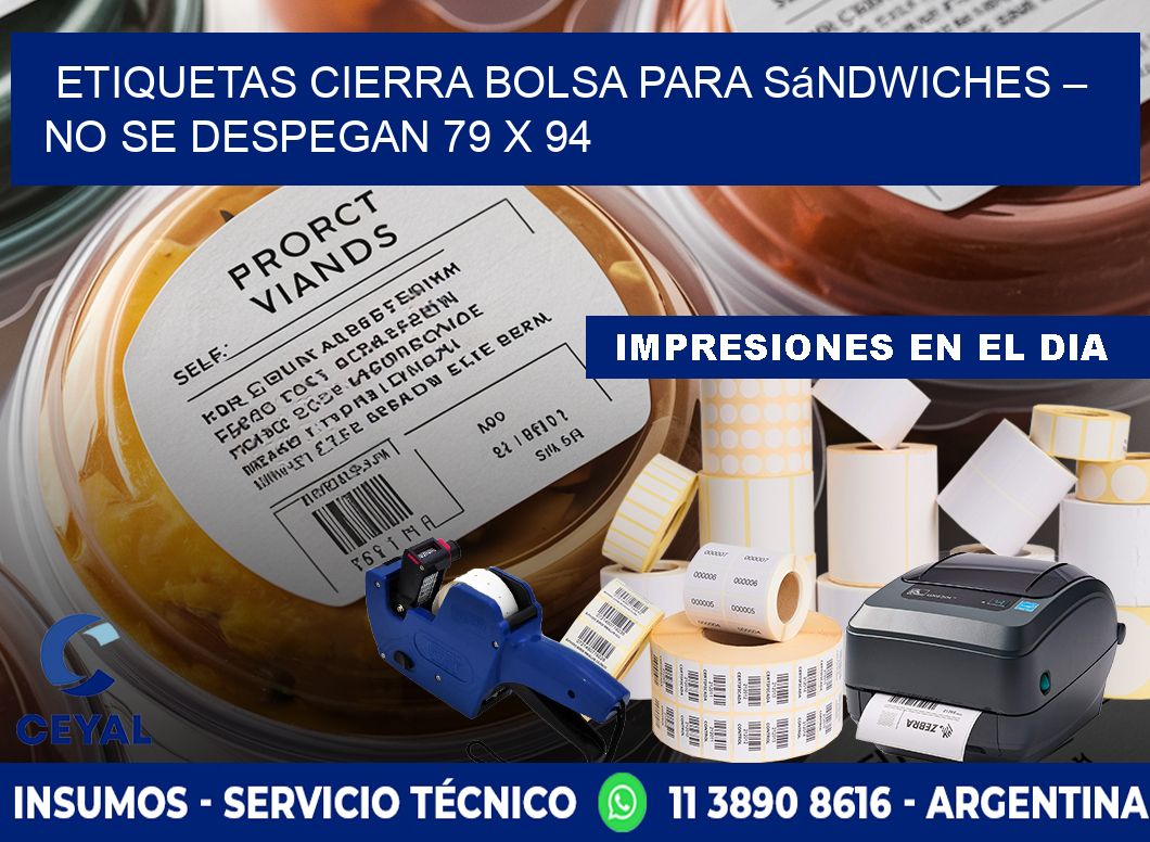 Etiquetas cierra bolsa para sándwiches – No se despegan 79 x 94