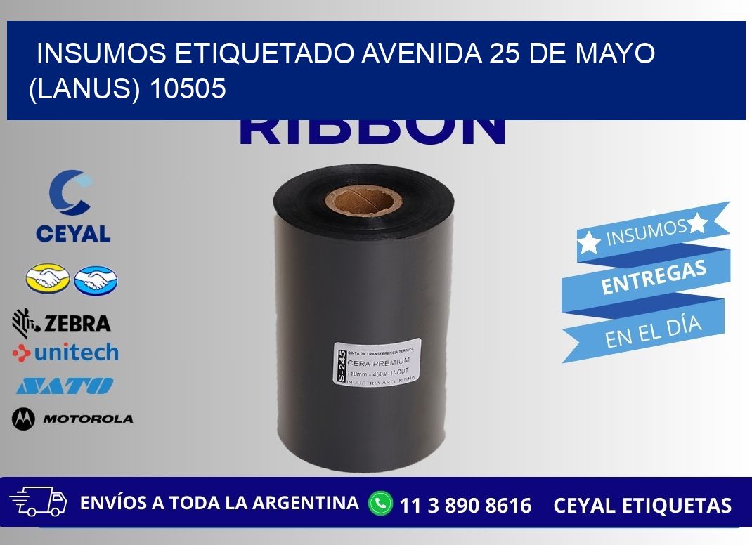 INSUMOS ETIQUETADO Avenida 25 de Mayo (lanus) 10505