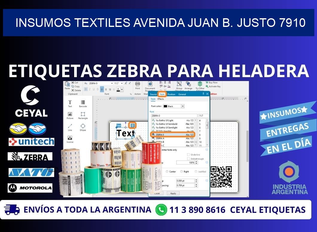 INSUMOS TEXTILES AVENIDA JUAN B. JUSTO 7910