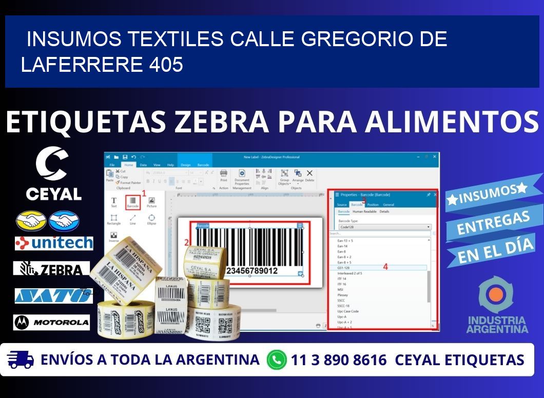 INSUMOS TEXTILES CALLE GREGORIO DE LAFERRERE 405