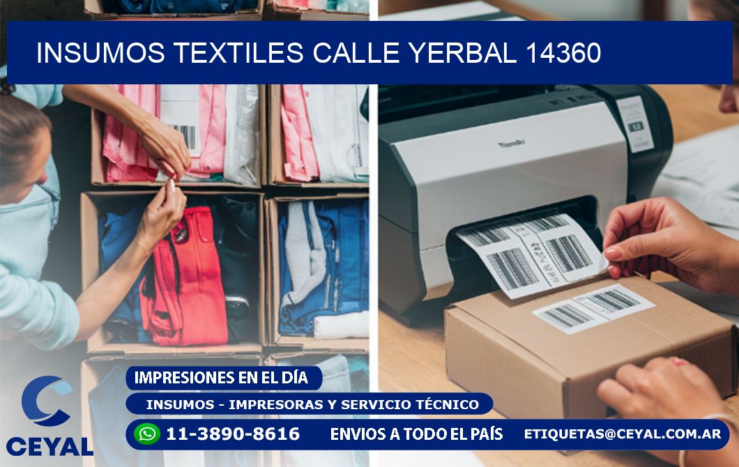 INSUMOS TEXTILES CALLE YERBAL 14360