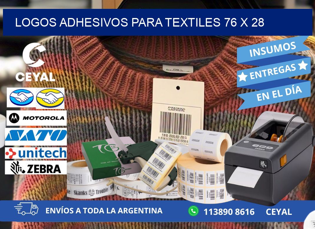 LOGOS ADHESIVOS PARA TEXTILES 76 x 28