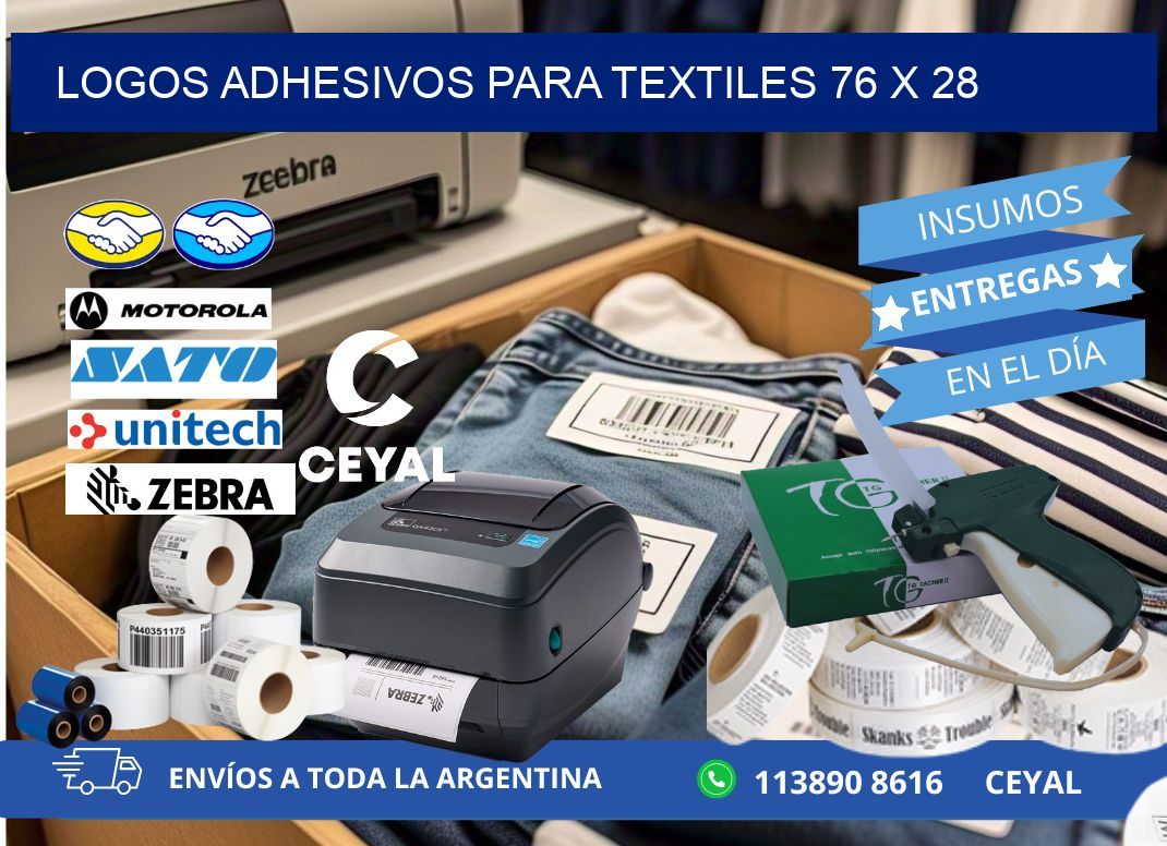 LOGOS ADHESIVOS PARA TEXTILES 76 x 28