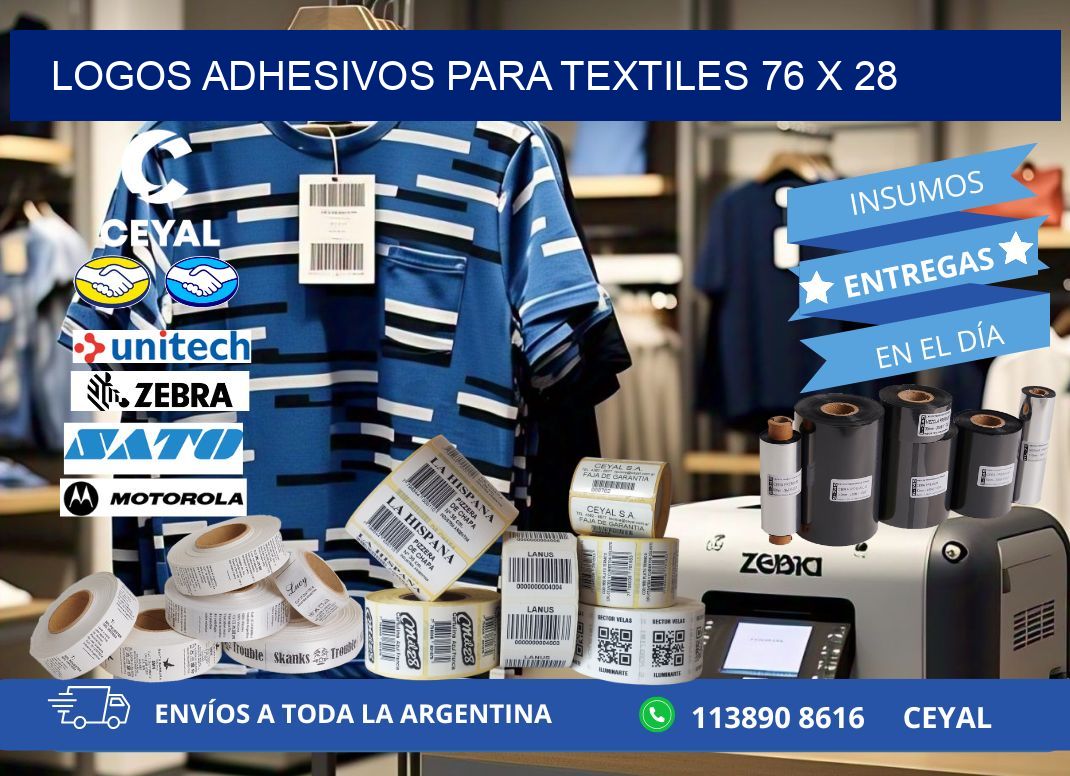 LOGOS ADHESIVOS PARA TEXTILES 76 x 28