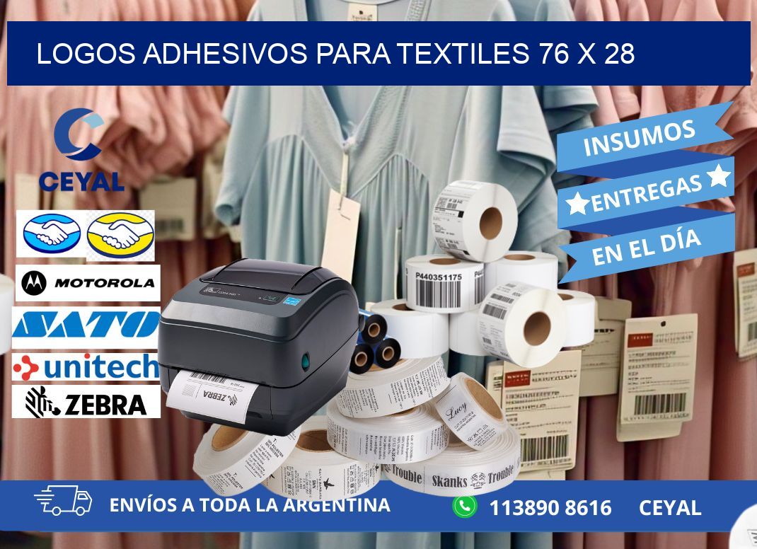 LOGOS ADHESIVOS PARA TEXTILES 76 x 28