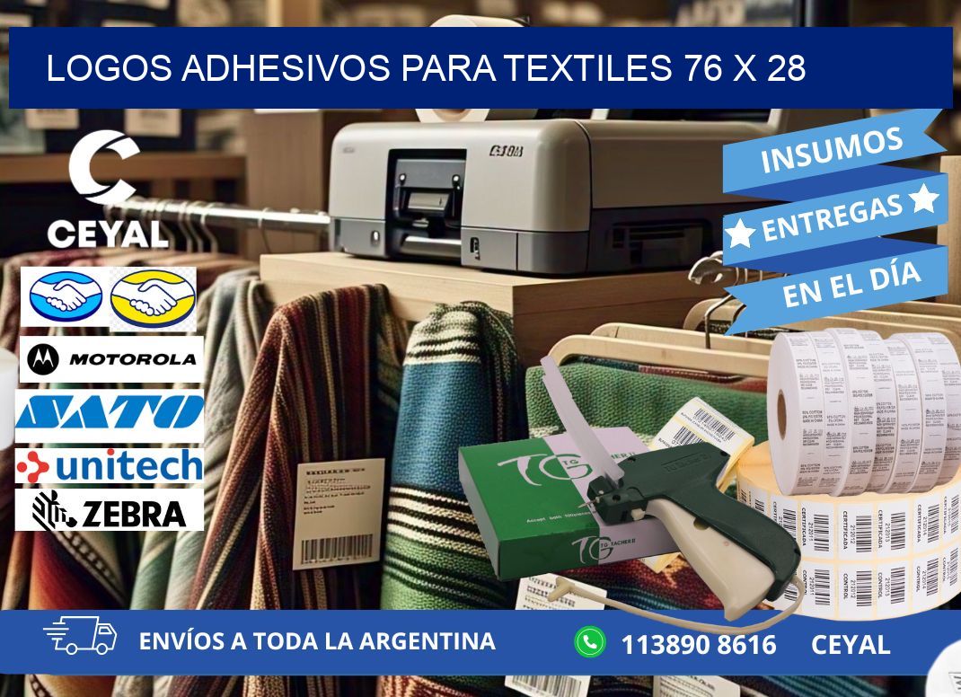 LOGOS ADHESIVOS PARA TEXTILES 76 x 28