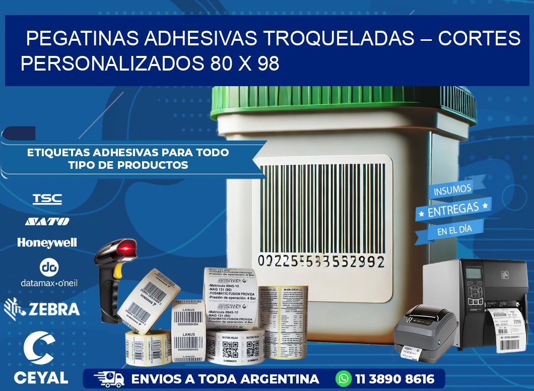 Pegatinas Adhesivas Troqueladas – Cortes Personalizados 80 x 98