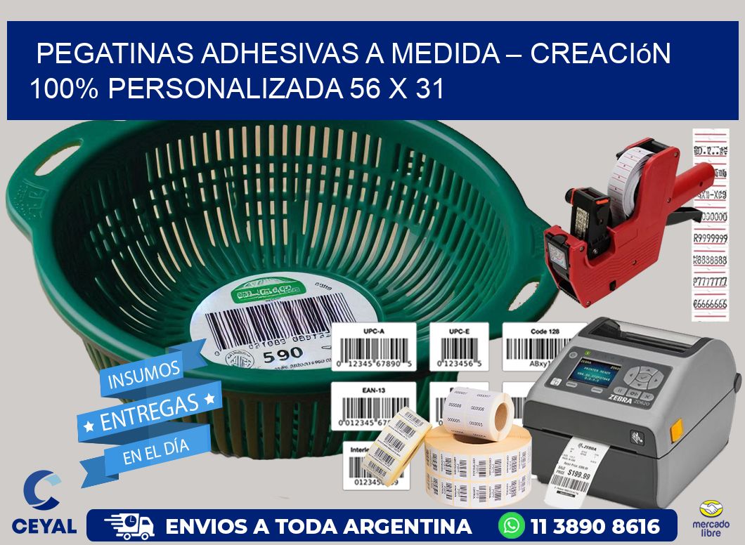 Pegatinas Adhesivas a Medida – Creación 100% Personalizada 56 x 31