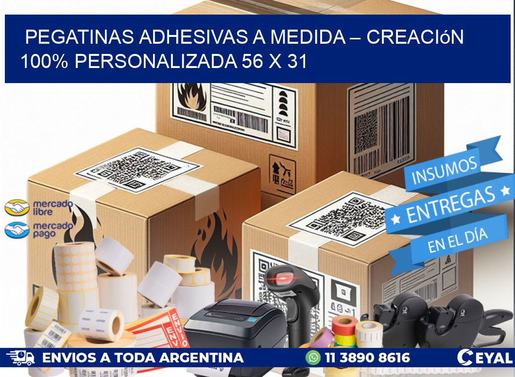 Pegatinas Adhesivas a Medida – Creación 100% Personalizada 56 x 31