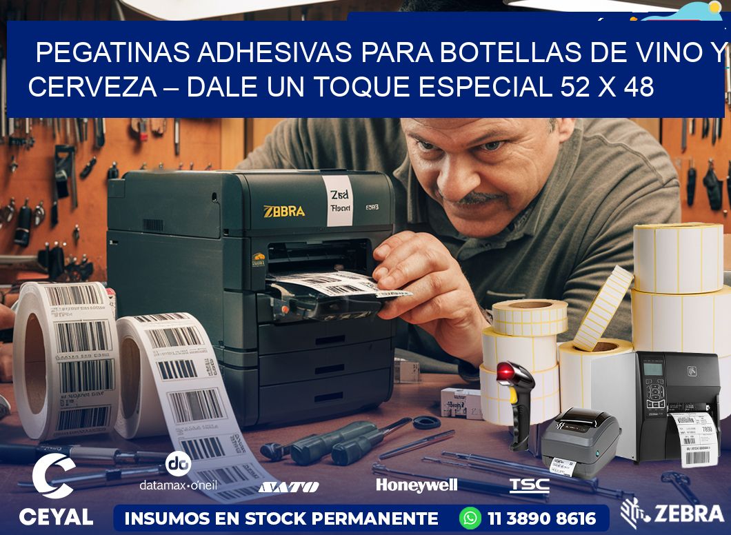 Pegatinas Adhesivas para Botellas de Vino y Cerveza – Dale un Toque Especial 52 x 48