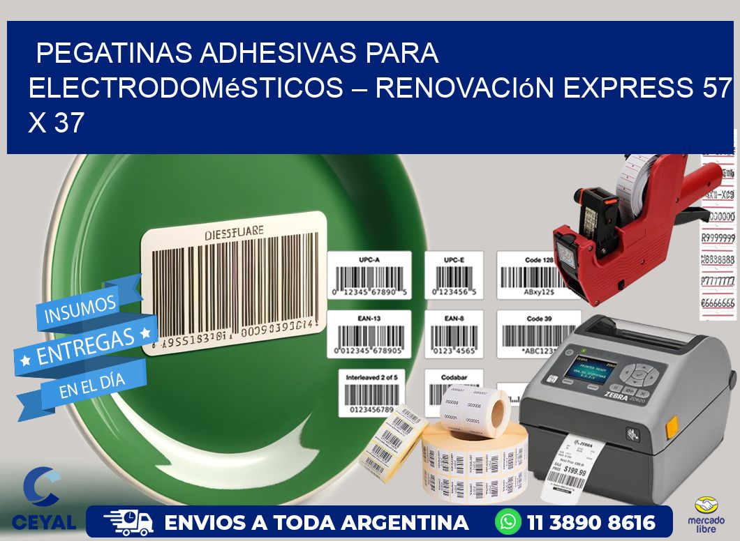 Pegatinas Adhesivas para Electrodomésticos – Renovación Express 57 x 37