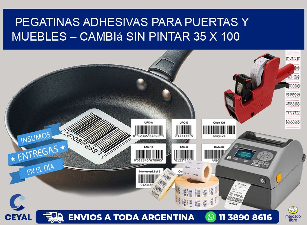 Pegatinas Adhesivas para Puertas y Muebles – Cambiá sin Pintar 35 x 100