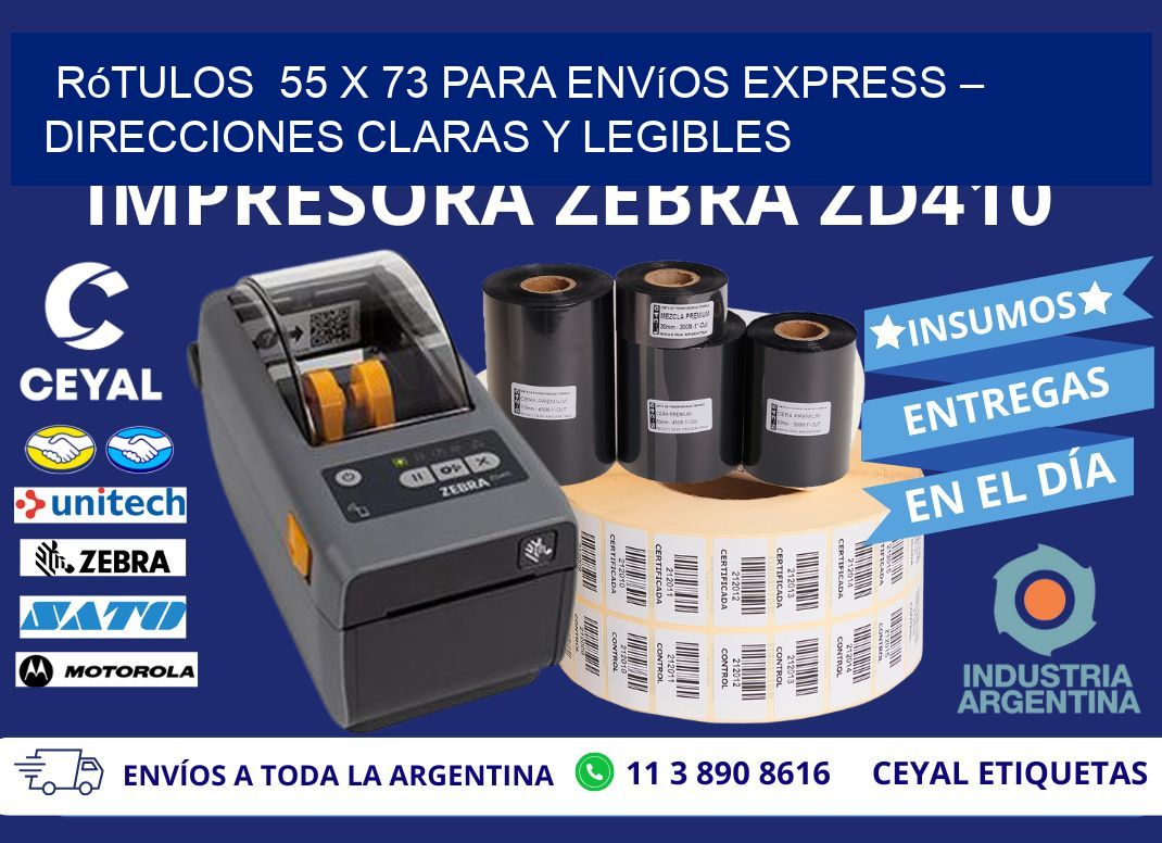 Rótulos  55 x 73 para Envíos Express – Direcciones Claras y Legibles