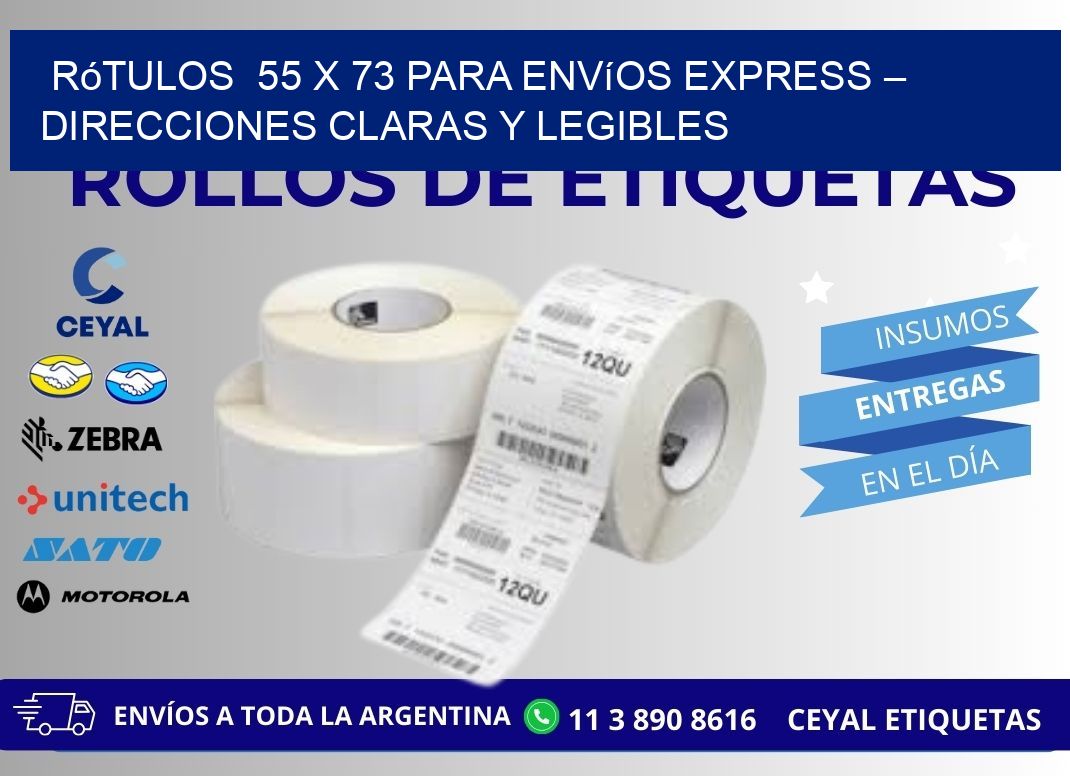 Rótulos  55 x 73 para Envíos Express – Direcciones Claras y Legibles