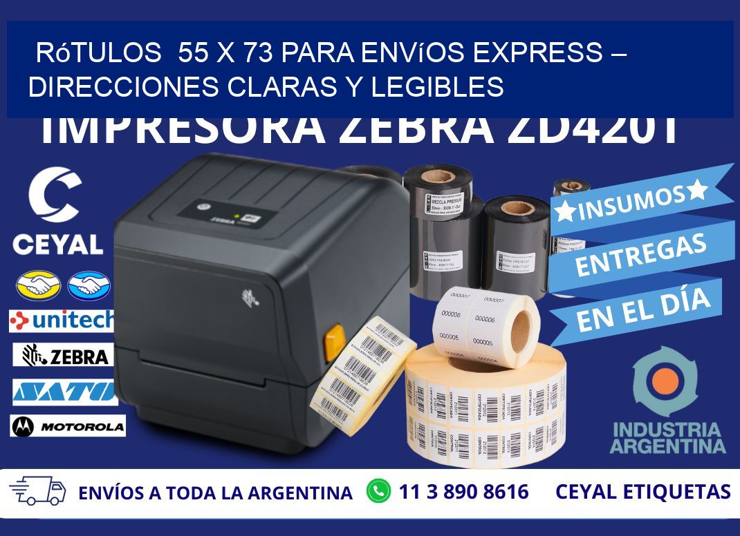 Rótulos  55 x 73 para Envíos Express – Direcciones Claras y Legibles